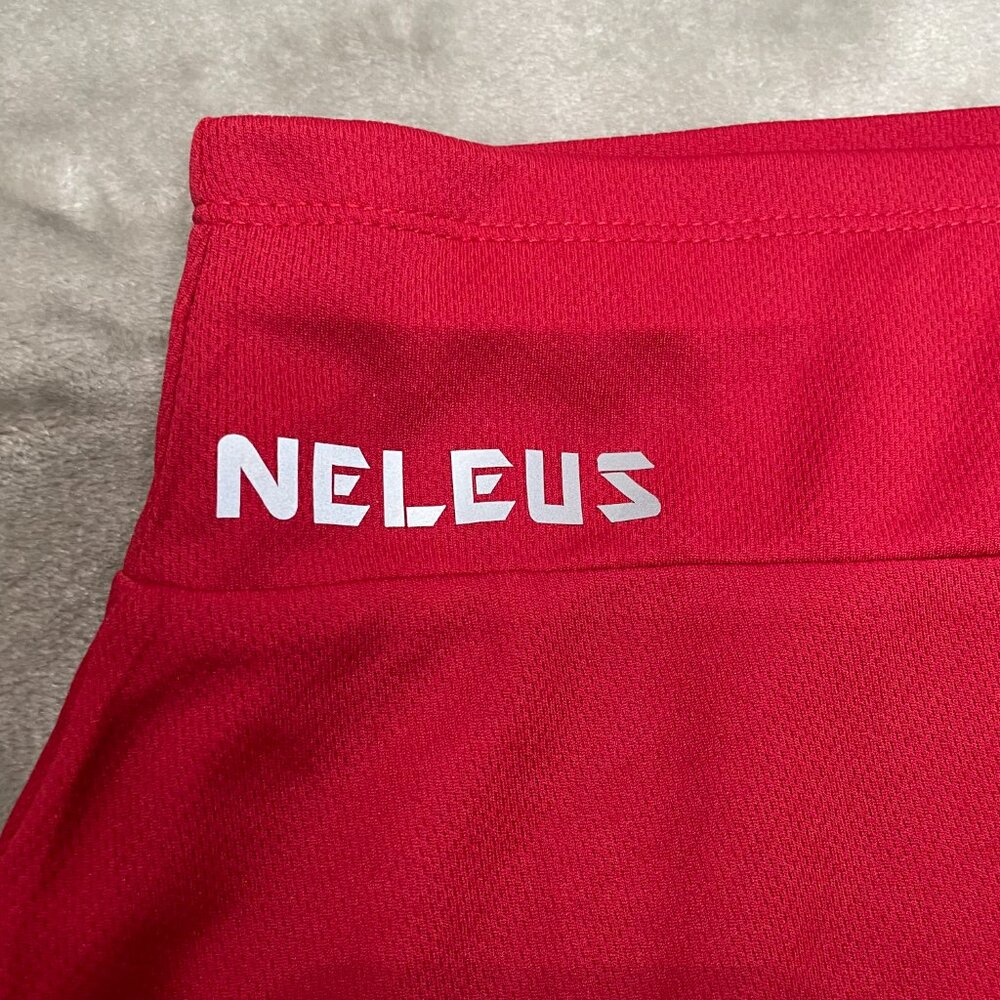 Neleus High Waisted Red Atletic Tennis Skort with Pockets Size XL - Picture 2 of 7